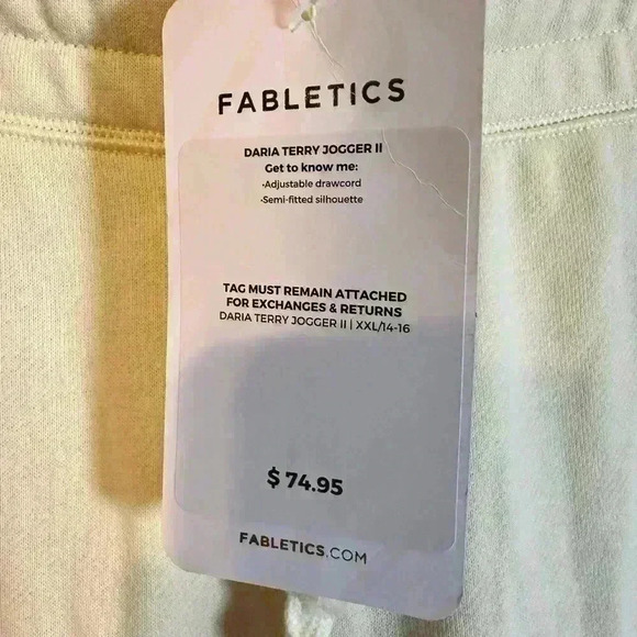 NWT Fabletics Daria Terry Jogger - XXL - Picture 3 of 4